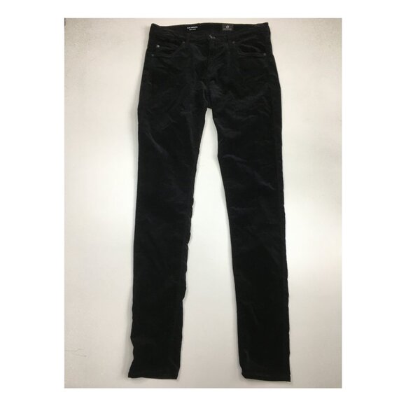AG ADRIANO GOLDSCHMIED 5 Pocket Black The Legging Velvet Super Skinny Jeans - Picture 1 of 9